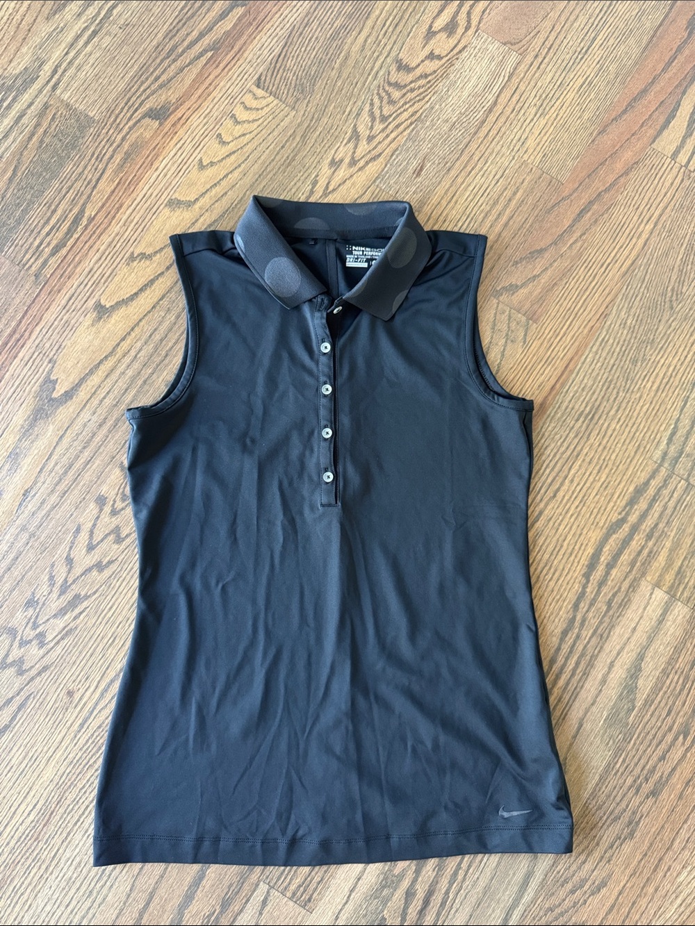 Women’s Nike Women's Black Sleeveless Polo Tank Top